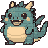 水色の魚竜モンスター